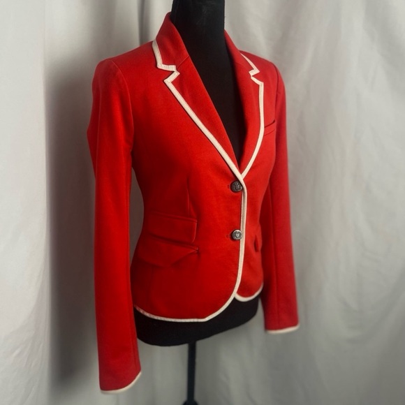 Vintage GAP “The Academy Blazer” in Vermilion w/ White Contrast Piping - Picture 2 of 12